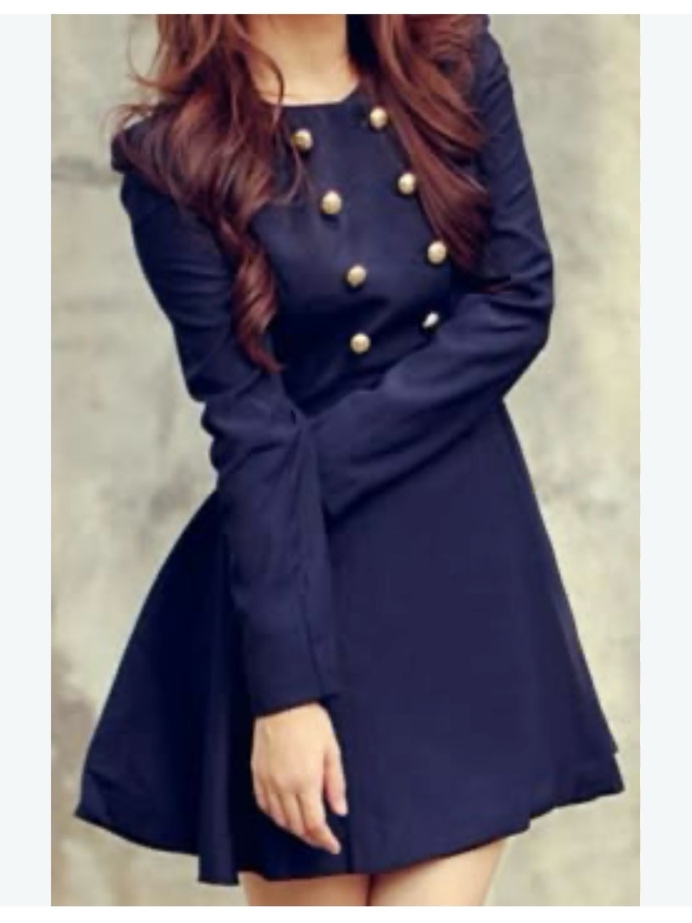 Pink Lady navy coquette military cottagecore dressy peacoat size S